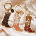 Customized New Cosmic Cowgirl Enamel Boot Keychain Gift for Friends