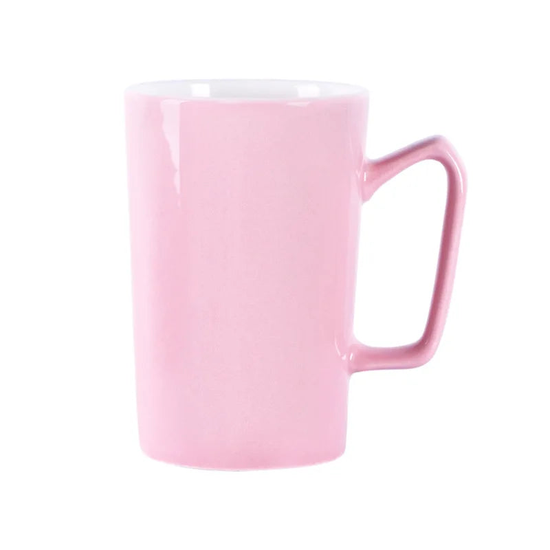 Nordic 360ml Pink Porcelain Ceramic Mug-Coffee & Tea Mug with Custom Logo Microwave & Dishwasher Safe for Business Gifts