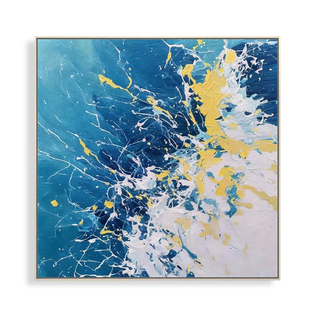 Modern Wall Art Handmade Abstract Oil Painting on Stretched Canvas Pictures for Home Decor