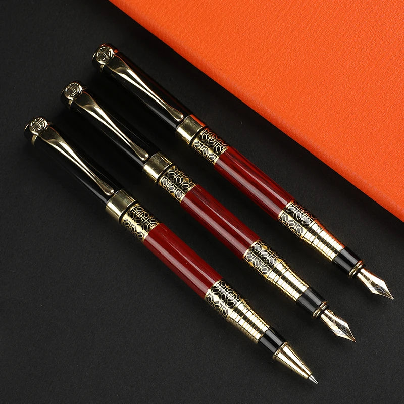 Newest Vintage Style Brass Bronze Fountain Pen High Grade Customized Logo Fountain Pens Luxury Metal