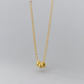 Fashion Minimalist Jewelry 925 Sterling Silver Small Necklaces Simple Three Round Circle Rings Loops Gold Plated Necklaces Women