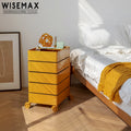 WISEMAX 360 Rotation Movable Bedside Table Office Filing Cabinet Storage Multi-layer Drawer Simple Edge Storage Cabinet