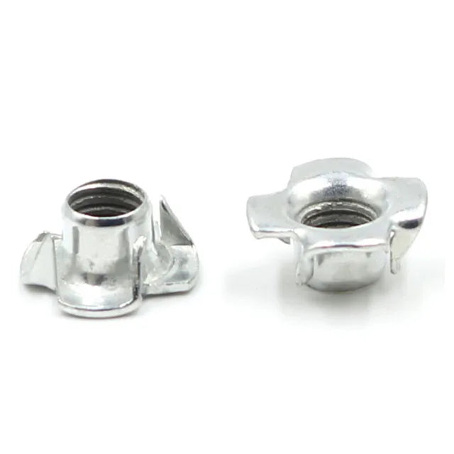 Four Claw Furniture Nuts Meal Carbon Steel Zinc Plated Tee Nut DIN1624