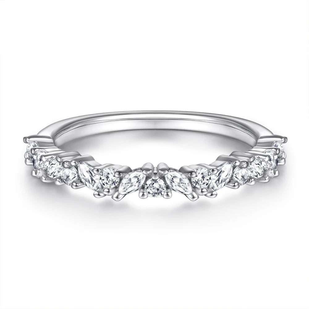 Jewelry Manufacturers Personality Bamboo Round Shape 925 Sterling Silver 3A Cubic Zircon Silver Rings Silver Punk Ring