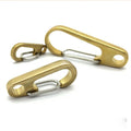 Hot Sale Bag Key Rings Hanging Lock Clip Leather Accessories Snap Hook Carabiner Metal Clasp Spring Hook Solid Brass Snap Hook