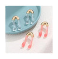 2025 Exaggerated Personality N Shaped Geometric Irregular Stud Earrings Transparent Clear Resin Earrings for Women