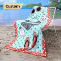 Free Design Custom Towel With Logo Print Fast Shipping Summer Large Microfiber Beach Towel