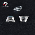 SICGEM Trapezoid Cut 0.2-1 Carat Gemstones VVS Super White AAAAAAA Grade Loose Moissanite Diamond