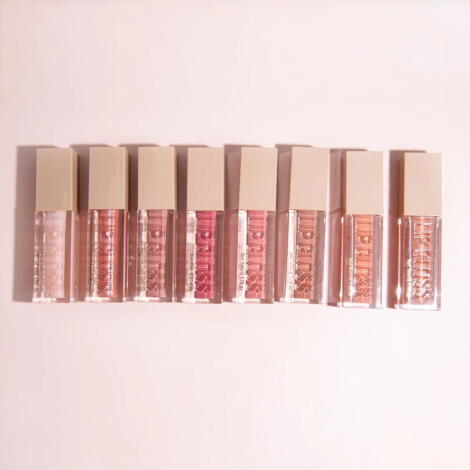 OEM 3pcs 8-Color Mini Lip Gloss Private Label Organic Glossy Nude Shimmer Waterproof Mineral 5ml Liquid-Based Lip Glass