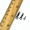 Matt Black Carp Fishing Hook Ring Swivels Connector Rolling Swivel with Ring for D-Rig Chod Rig Tackle Swivels