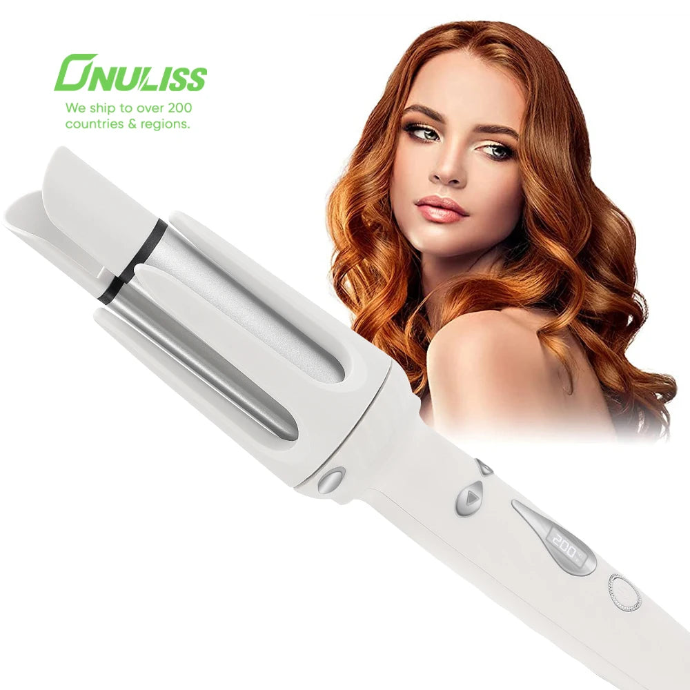 New Product 2025 Portable Ceramic Hair Curler Wand Automatic Rotating Hair Curling Irons Led Display Auto Hair Curler for Women