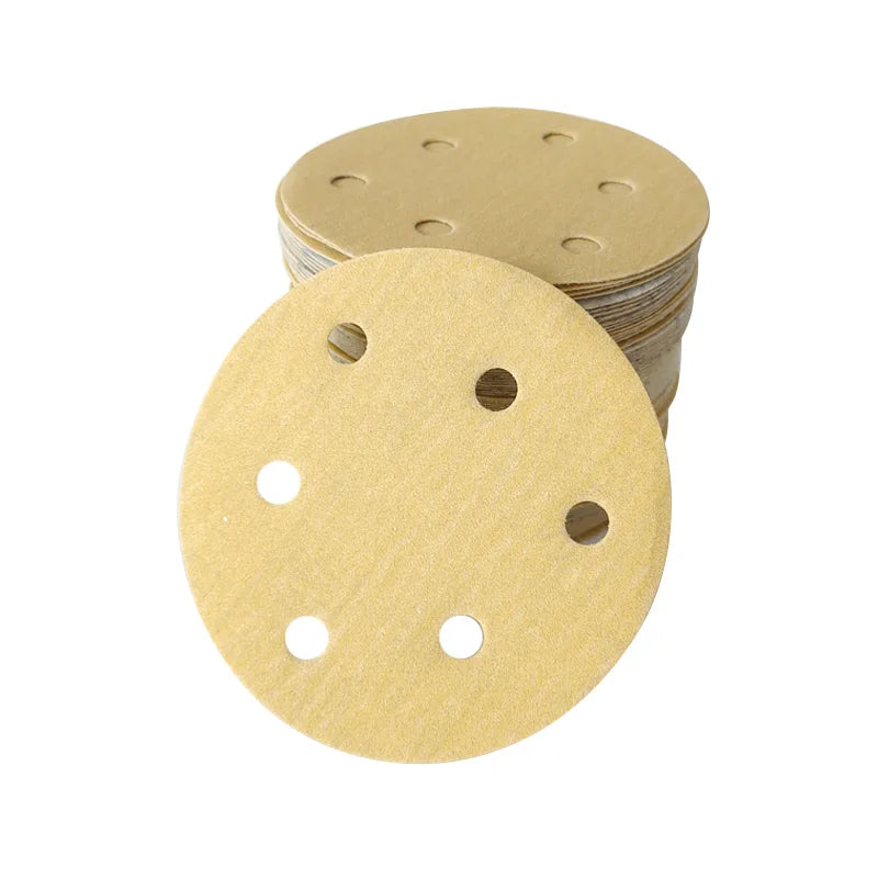 3M 216U Yellow Automotive Sandpaper 125mm Aluminum Oxide Abrasive Disc 6 Holes High OEM Customizable 5 Inch Sanding Discs