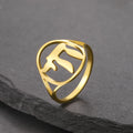 Jewish Chai Ring Gold Plated Hebrew Letter Hai Life Symbol Judaic Ring Stainless Steel Rings Religious Blessing Amulet Jewelry