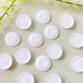 100Pcs Mini White Plate Series Miniature Flat Back Resin Cabochons for Hairpin Scrapbooking DIY Home Decor Craft Accessories