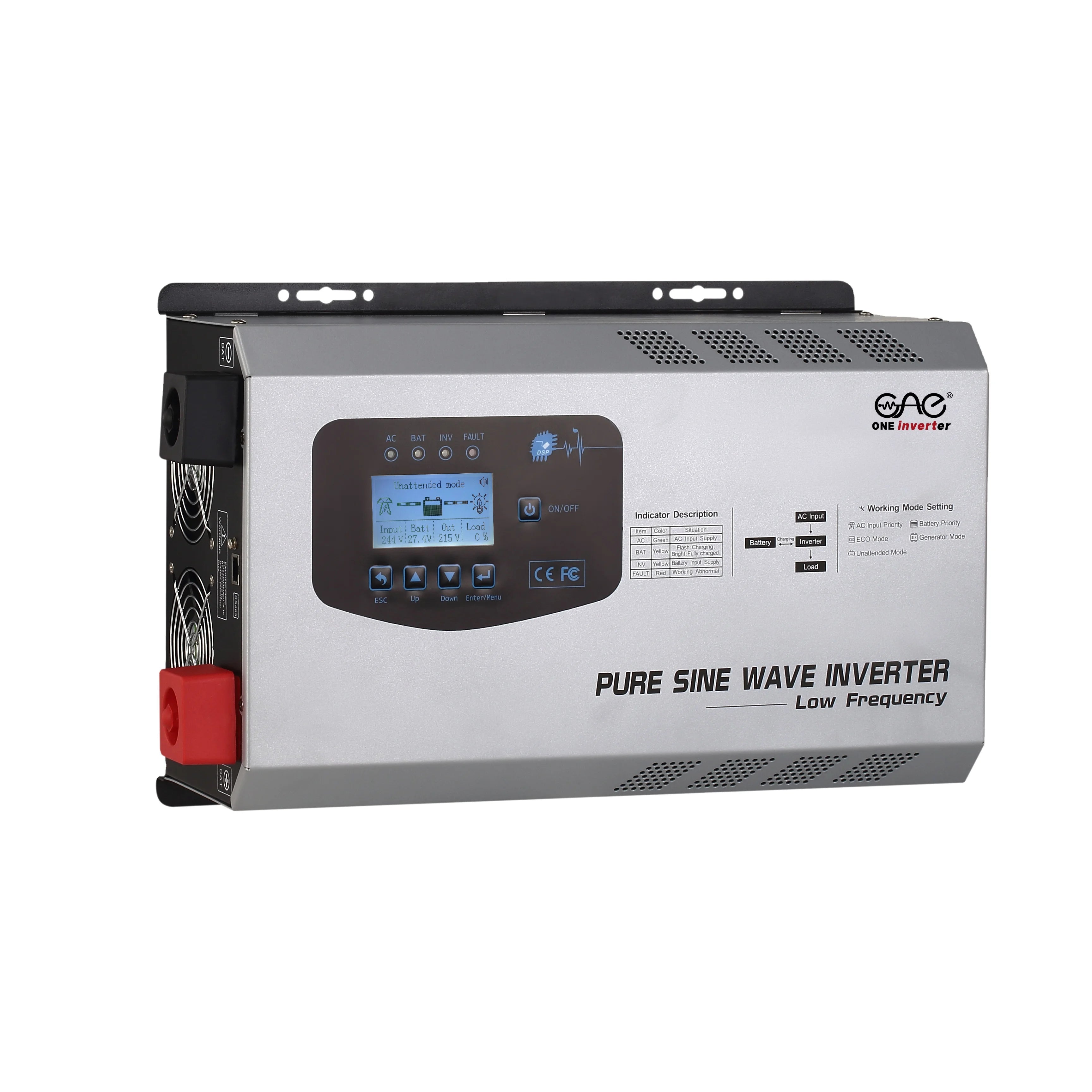 Solar Inverter Grid 5KW 4KW 3KW 2KW 1KW 12v 24v 48v solar inverter pure sine wave  inverter for sale