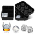 2Set 6 Cavity Silicone Spherical Round Ball Ice Cube Tray Easy to Release Mini Ice Cube Tray Reusable Ice Making Tray