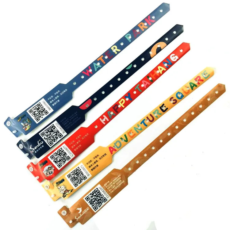 Custom Waterproof Id Wristband With Different QR Code for Events