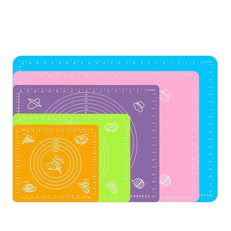 Kitchen Baking Silicone Mat Kneading Mat Food Grade Multi-Size Insulated Cooking Tool Non-Stick Dough Mats