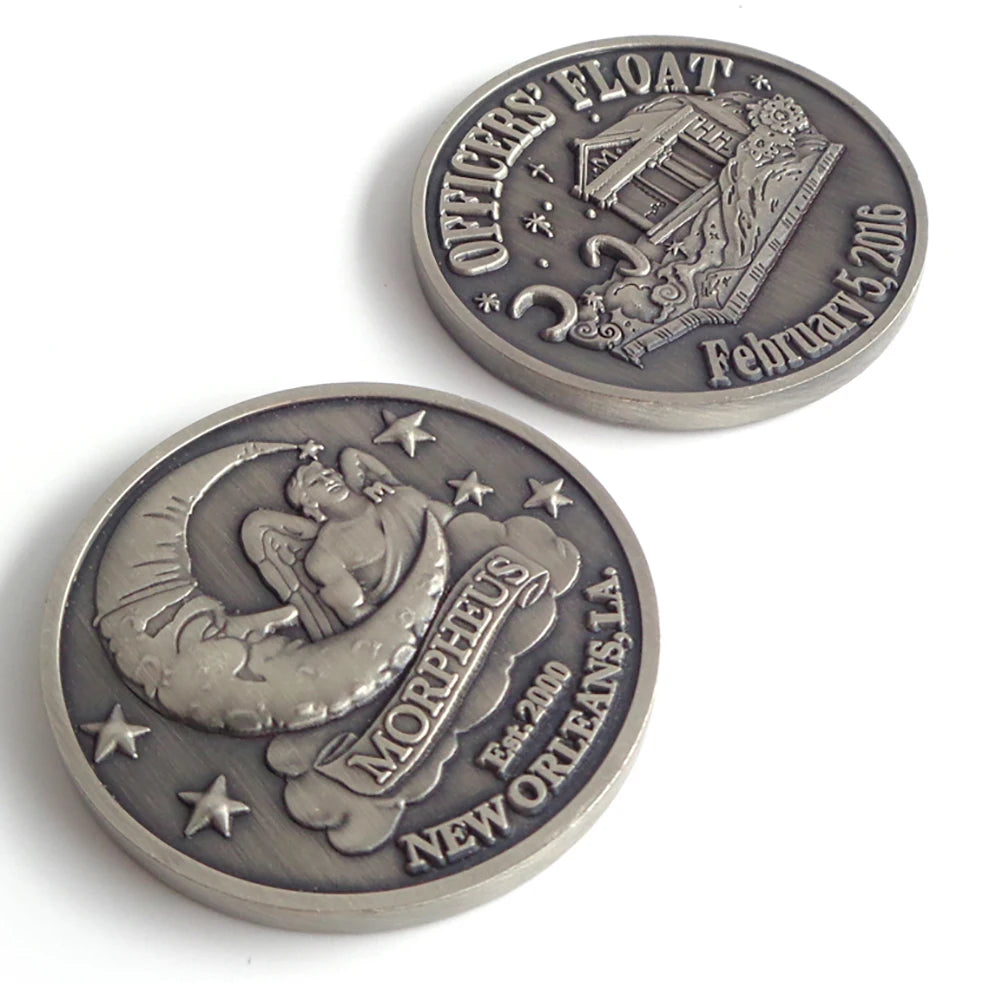 Custom Modern Metal Antique Coin Maker Necklace Gold & Silver Challenge Coin with Casting Technique