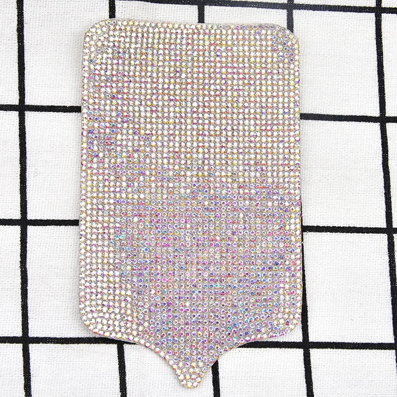Clear AB Rhinestone Crystal Sticker Applique Patch Motif for Comb DIY Accessories