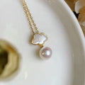 P883 9-10mm DIY Natural  Freshwater Pearl Charm Pendant Necklace Accessory 925 Sterling Silver Jewelry for Women Without Chain