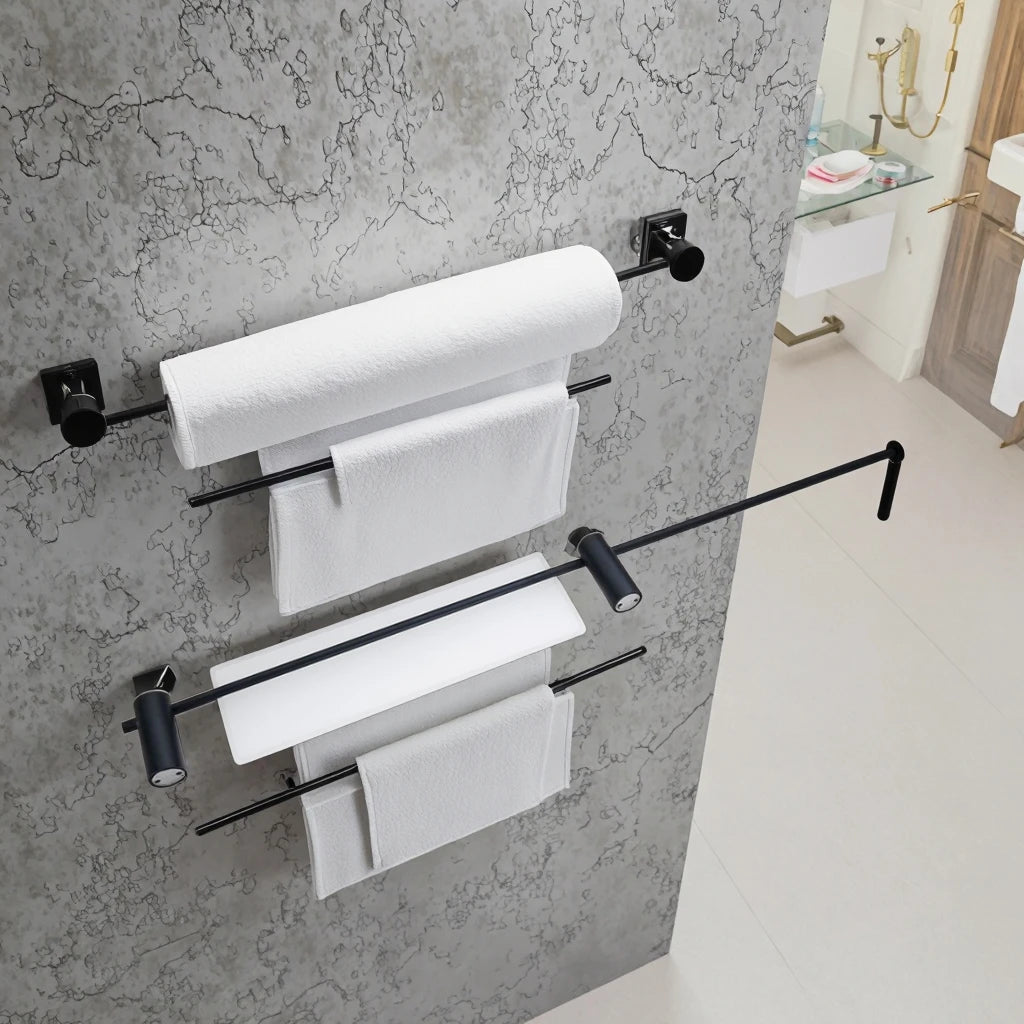 75cm Modern Simple Stainless Steel Towel Bar Wall Mounted Bathroom Towel Holder Hanging Rod for Hotels