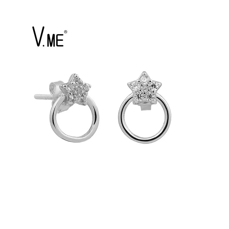925 Silver Jewelry Earring Wholesale Star Stud Earrings Silver Earrings Fashion Jewelry