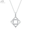 New Trend Classic Design Daily Wearing Pendant Necklace Jewelry 18K Solid White Gold Natural Diamond Pendant Necklace For Ladies