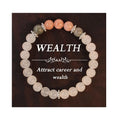 Wholesale Custom New Design Fashion Elastic Bracelet Yoga String Beads Natural Stone Crystal Bracelet Jewelry