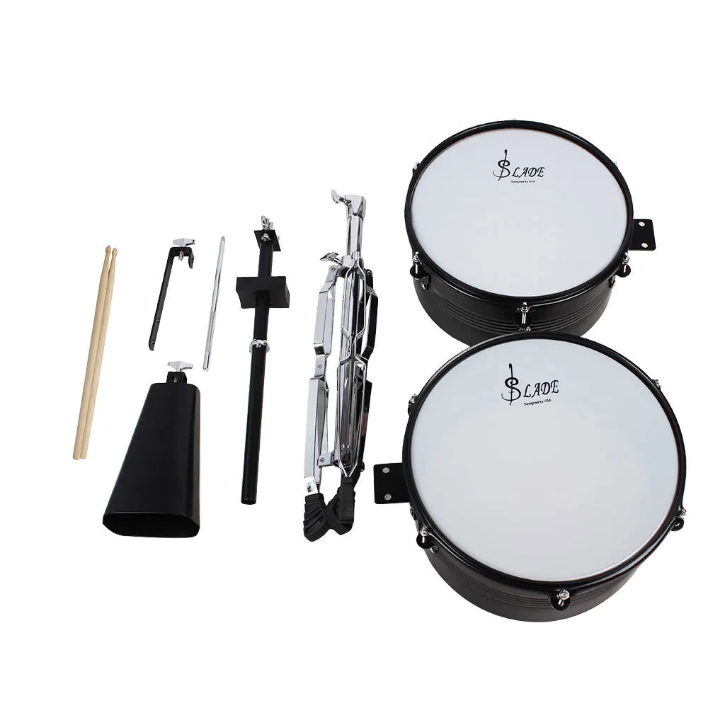 Latin Percussion 13" & 14" Timbales Drum Set with Stand and Cowbell
