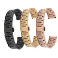 20mm Striped Stainless Steel Replacement Wrist Metal Watch Strap for Arman Watch Quick Release Folding Buckle Pin Watch Bracelet