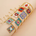 Go2boho Gold Beaded Bracelet Friendship Jewelry Miyuki Bead Handmade Love Heart Charm Boho Fashion Adjustable Jewellery