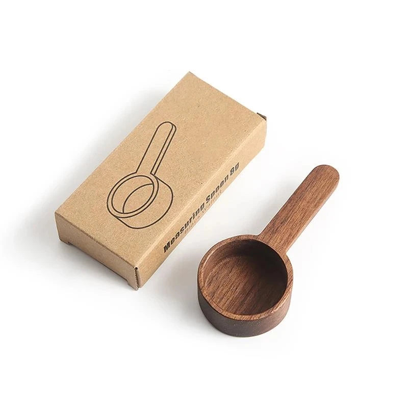 8g Walnut Wooden Measuring Spoon Scoop Coffee Beans Bar Kitchen Home Baking Tool Measuring Cup Measuring Tools