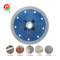 GJ 5 Inch 125 Mm Dry Cutting Turbo Circular Saw Blade Flange Reinforced Continuous Edge for Cutting Granite Marble Concrete