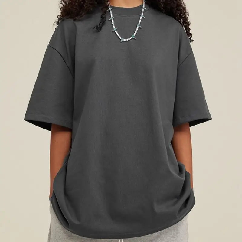 Logo 425g 100% Cotton White T Shirt Dropped Shoulders Blank Plain Oversized Mens Tshirt Plain White Oversize t Shirt Puff Print