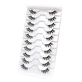 New 3D Mink Eyelash Extensions 10 Pairs Long Half Lashes for Beauty Makeup Full Strip Lashes