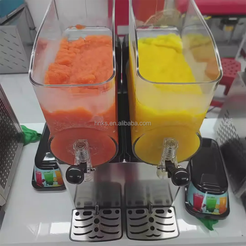Professional Commercial Smoothie Machine Single Double Triple Tanks Automation Slush Machine for Restaurant Tea Shop Use