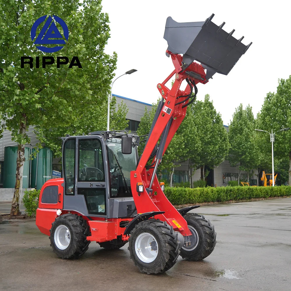 Earth Moving Equipment Rippa 2.5 Ton 3 Ton Wheel Loader Mini Front End Loader 4 Wheel Drive