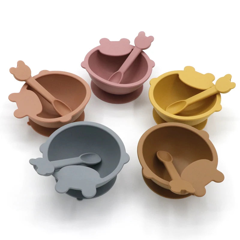 Eco-Friendly Silicone Bowl Set Children