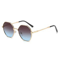 Shades Fashion Ocean Lens Sunglasses Gradient Shades Sunglasses Sun Glasses Men and Women Small Frame Metal Square Sunglasses