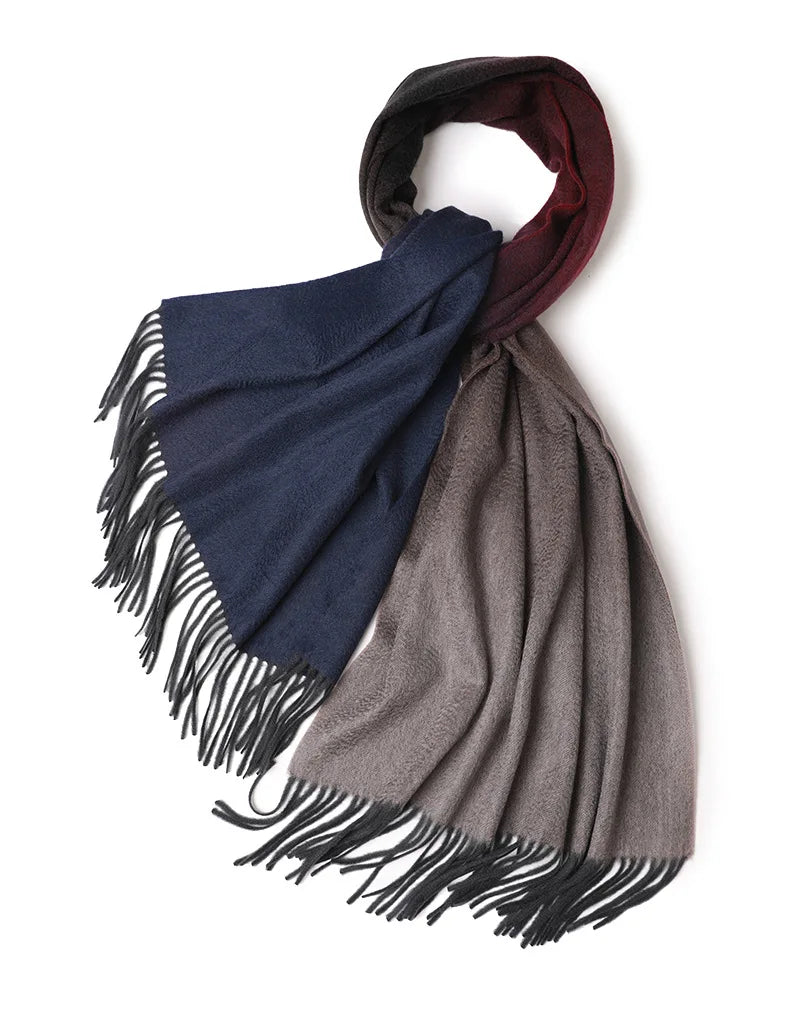 New Ladies Gradient Color Cashmere Poncho Scarf for Women & Men Winter Warm with Soft Smooth Feeling and Custom Logo Option