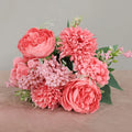 Wedding Flower Art Bride Holding Bouquet Simulation Flower 7 Phyllis Rose Household Restaurant Decoration Artificial Flowers