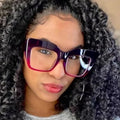 13089 7185 076 Square Cat Eye Large Frame Rivet Anti-blue Light Optical Glasses Spectacle Personality Large Frame Eyeglasses