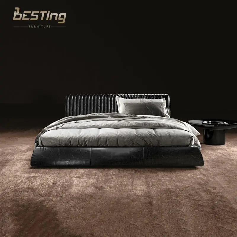 Modern Bedroom Set Bedroom Furniture Leather king Size Bed