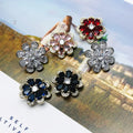 Assorted Design Fancy Crystal t Flower Zircon High-end Fancy Square  Rhinestones Shank Button Metal for Garment