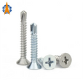 Din7504p Countersunk Cross Head Self Drilling Screw Self Tapping Screw  Self-drilling Screw