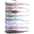 7.5cm-5.5g Wholesale 5pcs/bag Split Tail Fishing Lures Soft Plastic Bait Lead Jig Head Fishing Lure
