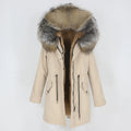 OFTBUY 2023 New Waterproof Long Parka Winter Jacket Women Coat Real Natural Fox Raccoon Fur Hood Outerwear Detachable Streetwear
