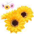C-SF003 Wholesale 50PCS Soap Flowers Head Artificial Sunflower for Wedding Decoration Valentine's Day Gift DIY