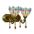 Antique Stained Glass Shades Bar Retro Tiffany Led Wall Lamp for Living Room Bedside Hotel Lighting Indoor Decorative Wall Lamps